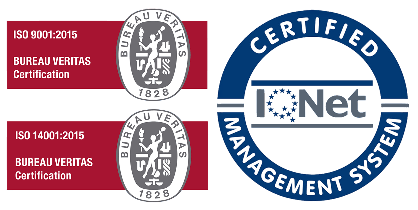 Certificaciones ISO 9001, ISO 14001, Bureau Veritas, IQNet