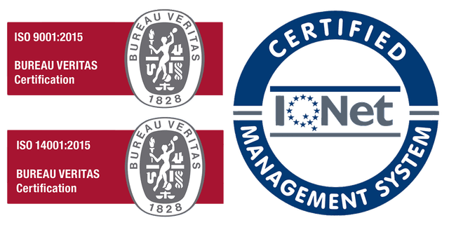 Certificaciones AENOR ISO 9001 ISO 14001 IQNet SR10